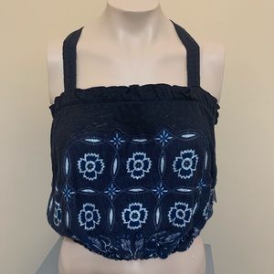 Free People Love Life Bubble Crop Top